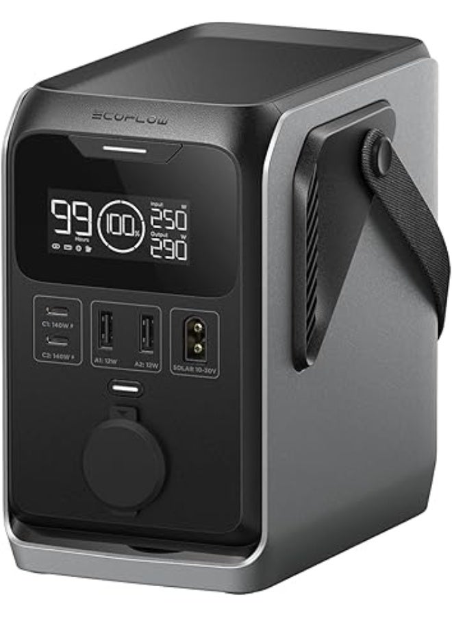 ECOFLOW EF ECOFLOW Trail 300 DC Portable Power Station, 288Wh Ultra-light LiFePO4 Battery with Handle, 300W Solar Generator, Fast Charge,Output Port, Drop-Proof, Solar/Car Input for Camping/Travel - Image 1